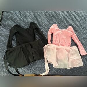 Black and Pink Ballet Leotards